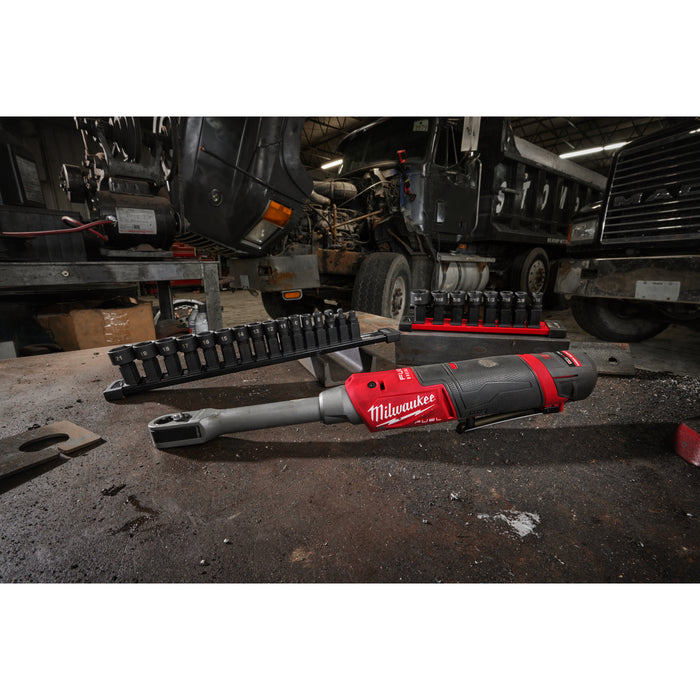 Milwaukee M12FPTR-202X 12V FUEL INSIDER Pass-Through Ratchet, 1x 2.0Ah Battery, Charger & Case - westbasedirect.com