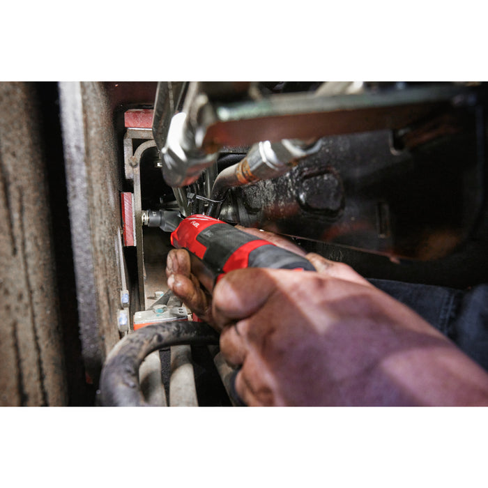 Milwaukee M12FPTR-202X 12V FUEL INSIDER Pass-Through Ratchet, 1x 2.0Ah Battery, Charger & Case - westbasedirect.com