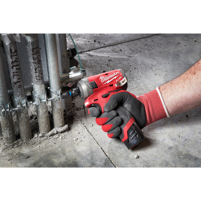 Milwaukee M12FQID-202X 12V FUEL SURGE Brushless Hydraulic 1/4â€ Impact Driver, 2x 2.0Ah Batteries, Charger & Case