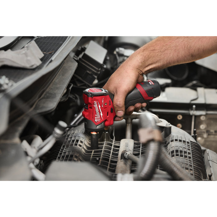 Milwaukee M12FSCIWF38-252X 12V FUEL 3/8'' Sub-Compact Impact Wrench with Friction Ring, 2x 2.5Ah Batteries, Charger & Case - westbasedirect.com