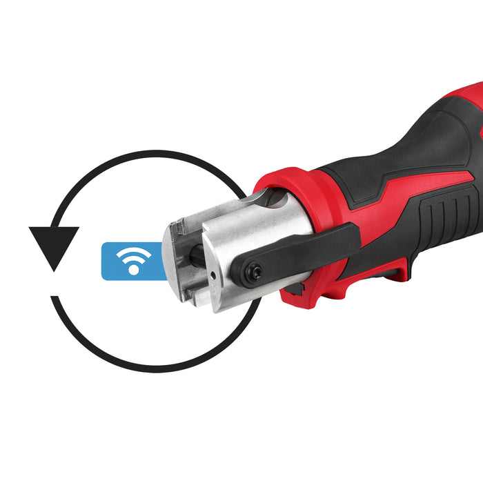 Milwaukee M12ONEHPT-202C V-Set 12V ONE-KEY FORCE LOGIC Hydraulic Press Tool, 2x 2.0Ah Batteries, Charger & Case