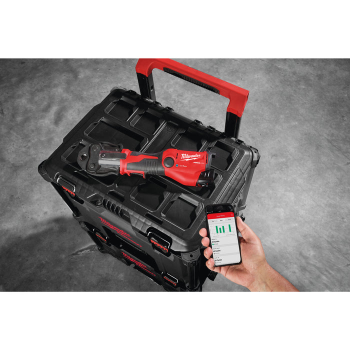 Milwaukee M12ONEHPT-202C M-Set 12V ONE-KEY FORCE LOGIC Hydraulic Press Tool, 2x 2.0Ah Batteries, Charger & Case