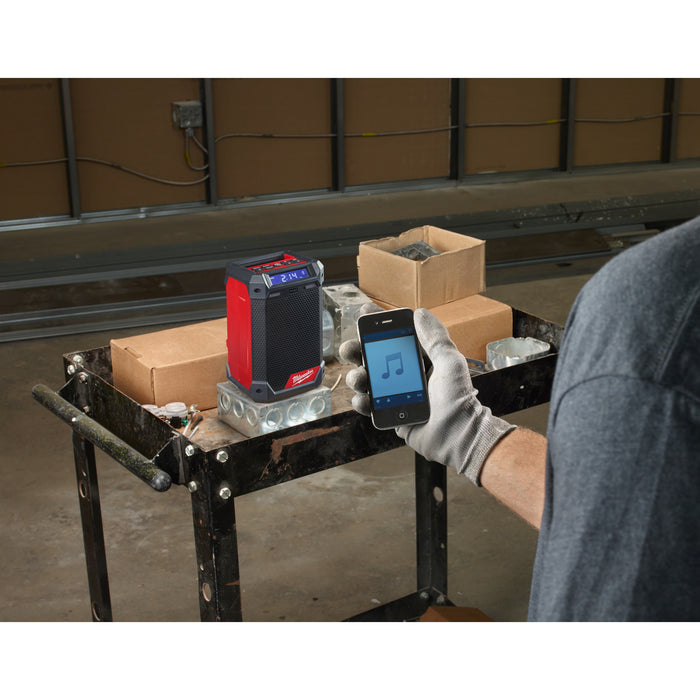 Milwaukee M12RCDAB+0 12V Radio Charger with Bluetooth & DAB+ - Bare Unit - westbasedirect.com