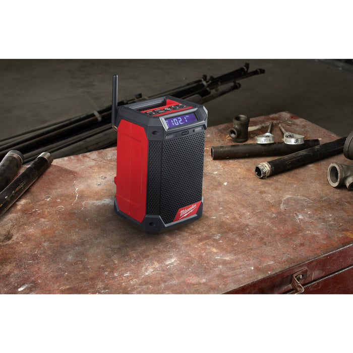 Milwaukee M12RCDAB+0 12V Radio Charger with Bluetooth & DAB+ - Bare Unit - westbasedirect.com