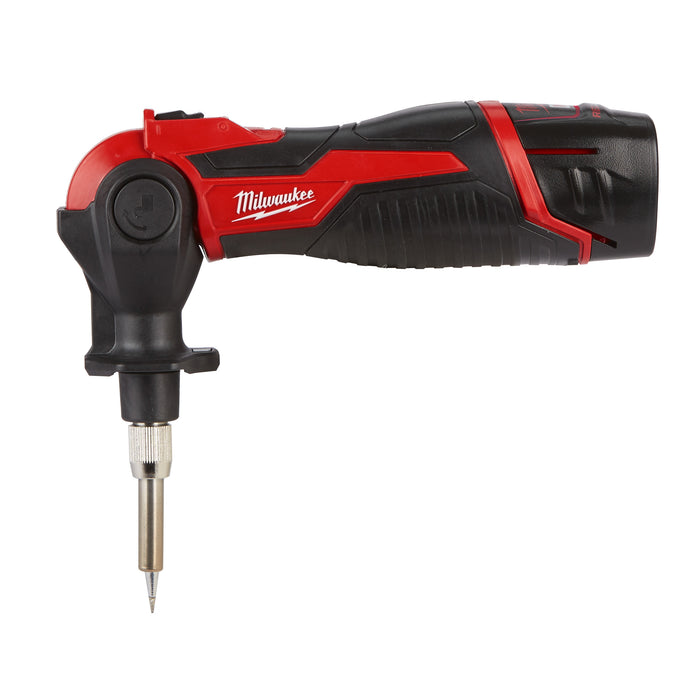 Milwaukee M12SI-201C 12V Sub Compact Soldering Iron, 1x 2.0Ah Battery, Charger & Case - westbasedirect.com