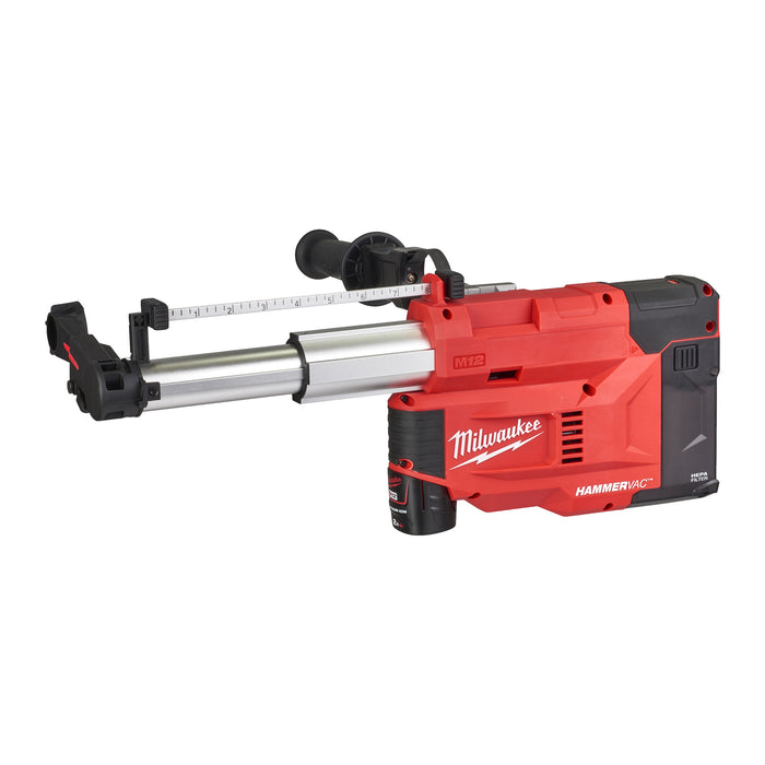 Milwaukee M12UDEL-201B 12V L-Class Universal Dust Extractor, 1x 2.0Ah Battery, Charger & Bag - westbasedirect.com