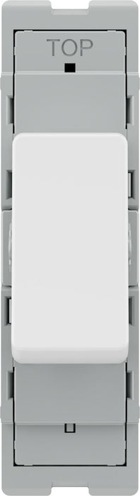BG GridLite M14 20A 1-Way Retractive Switch Module - White