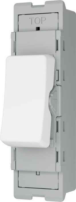 BG GridLite M14 20A 1-Way Retractive Switch Module - White