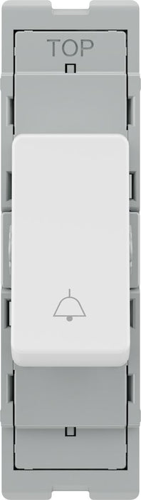 BG GridLite M142BELL 20A 2-Way Retractive Switch Module "Bell Symbol" - White