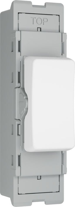 BG GridLite M142C 20A SP 2-Way Retractive (Centre Off) Switch Module - White