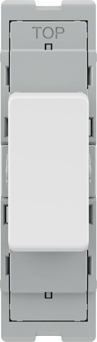 BG GridLite M142C 20A SP 2-Way Retractive (Centre Off) Switch Module - White