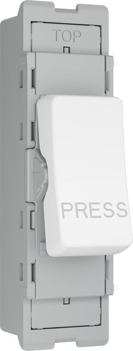 BG GridLite M142PR 20A 2-Way Retractive Switch Module "PRESS" - White