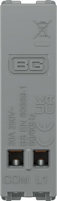 BG GridLite M14PR 20A 1-Way Retractive Switch Module "PRESS" - White