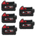 Milwaukee M18B5 18V REDLITHIUM 5.0Ah Li-Ion Battery (5 Pack) - westbasedirect.com