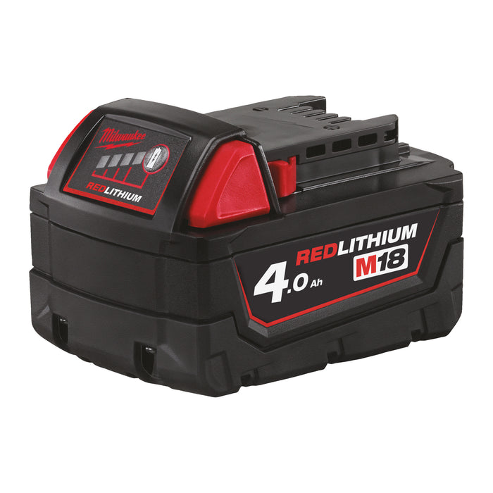 Milwaukee M18B4 18V REDLITHIUM 4.0Ah Li-Ion Battery - westbasedirect.com