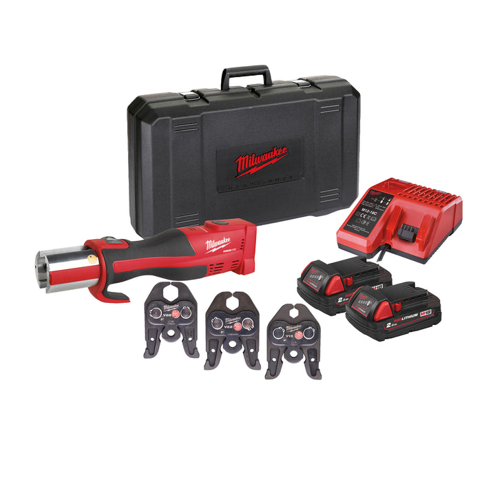 Milwaukee M18BLHPT-202C M-SET 18V FORCE LOGIC Brushless Press Tool, 2x 2.0Ah Batteries, Charger & Case