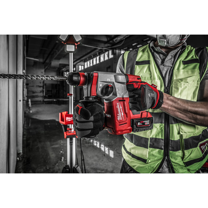 Milwaukee M18BLHX-501 Brushless 26mm SDS+ Hammer Drill with FIXTEC Chuck, 1x 5.0Ah Battery, Charger & Case - westbasedirect.com