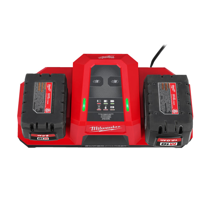Milwaukee M18DBSC Dual Bay Super Charger 240V - westbasedirect.com