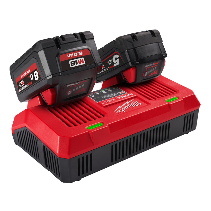 Milwaukee M18 DFC 18V Dual Bay Rapid Charger