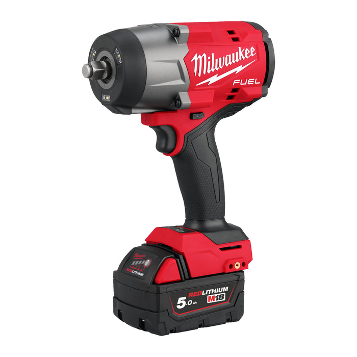 Milwaukee M18FHIW2F12-502X 18V FUEL Brushless 1/2'’ High Torque Impact Wrench with Friction Ring, 2x 5.0Ah Batteries, Charger & Case - westbasedirect.com