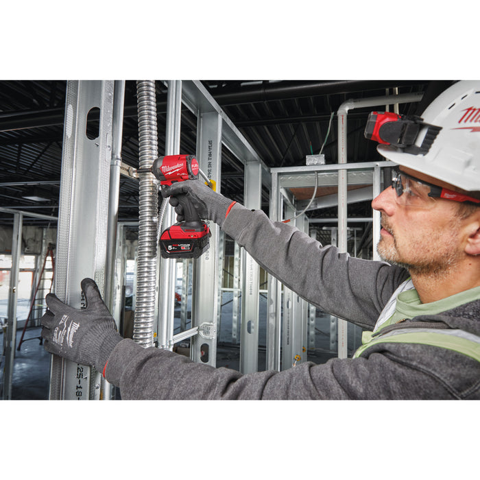 Milwaukee M18FID3-502X FUEL Brushless 1/4" Impact Driver, 2x 5.0Ah Batteries, Charger & Case - westbasedirect.com
