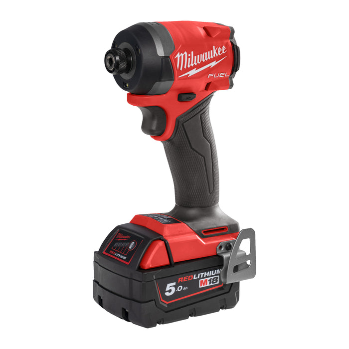 Milwaukee M18FID3-502X FUEL Brushless 1/4" Impact Driver, 2x 5.0Ah Batteries, Charger & Case - westbasedirect.com