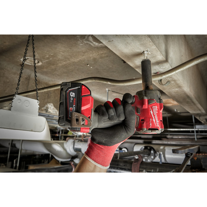 Milwaukee M18FIW2F12-502X 18V FUEL Compact 1/2" Impact Wrench with Friction Ring, 2x 5.0Ah Batteries, Charger & Case - westbasedirect.com