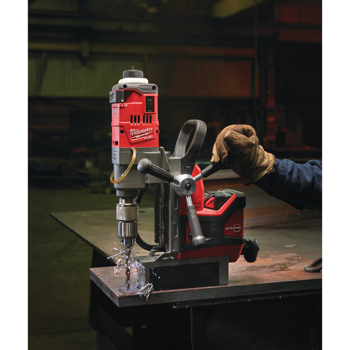 Milwaukee M18FMDP-502C 18V FUEL Brushless Magnetic Drill Press with Permanent Magnet, 2x 5.0Ah Batteries, Charger & Case - westbasedirect.com