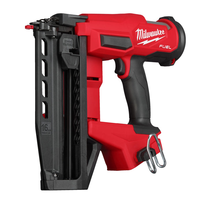 Milwaukee M18FN16GS-0X 18V FUEL Brushless 16 GA Straight Finish Nailer with Case - Bare Unit - westbasedirect.com