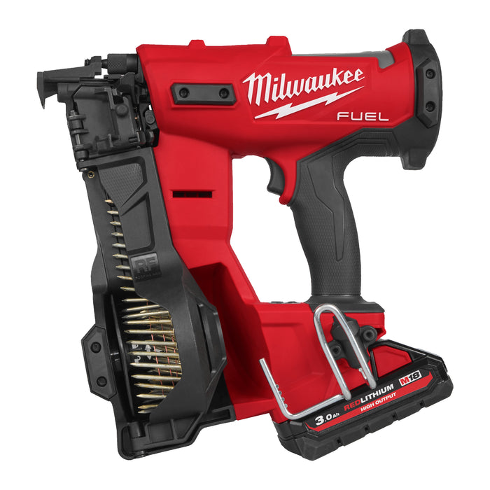Milwaukee M18FRCN45-302X 18V FUEL Roofing Coil Nailer, 2x 3.0Ah Batteries, Charger & Case