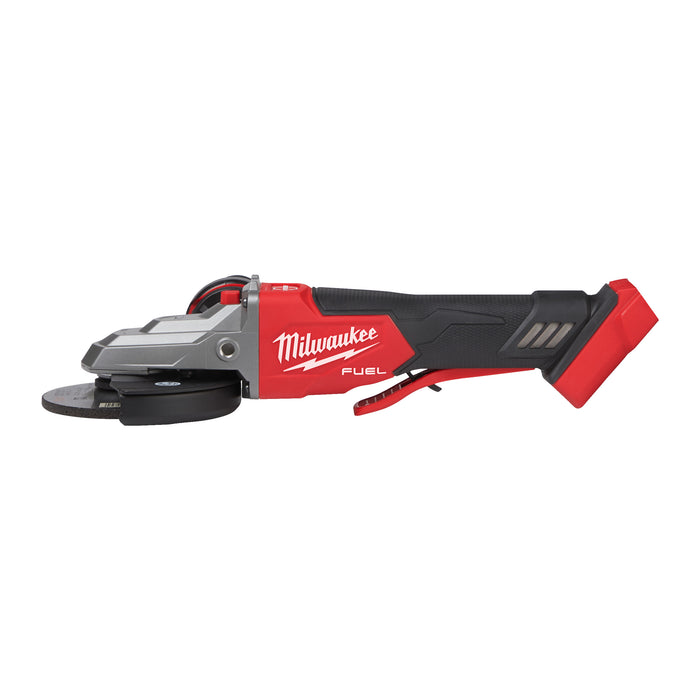 Milwaukee M18FSAGF125XPDB-0X 18V FUEL Cordless 125mm Braking Flathead Small Angle Grinder with Case - Bare Unit - westbasedirect.com
