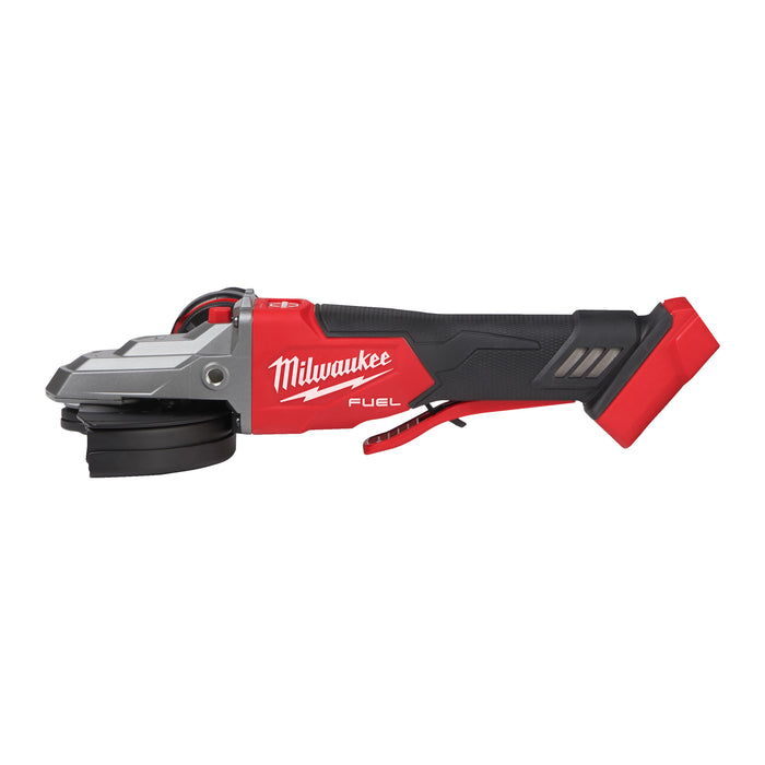 Milwaukee M18FSAGF125XPDB-0X 18V FUEL Cordless 125mm Braking Flathead Small Angle Grinder with Case - Bare Unit - westbasedirect.com