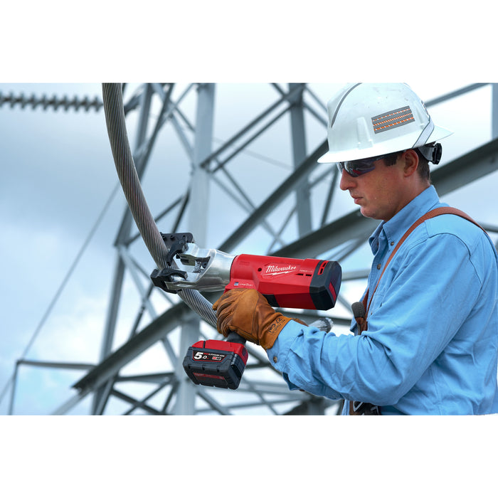 Milwaukee M18HCC45-522C 18V FORCE LOGIC Hydraulic 44mm Cable Cutter, 1x 5.0Ah Battery, 1x 2.0Ah Battery, Charger & Case