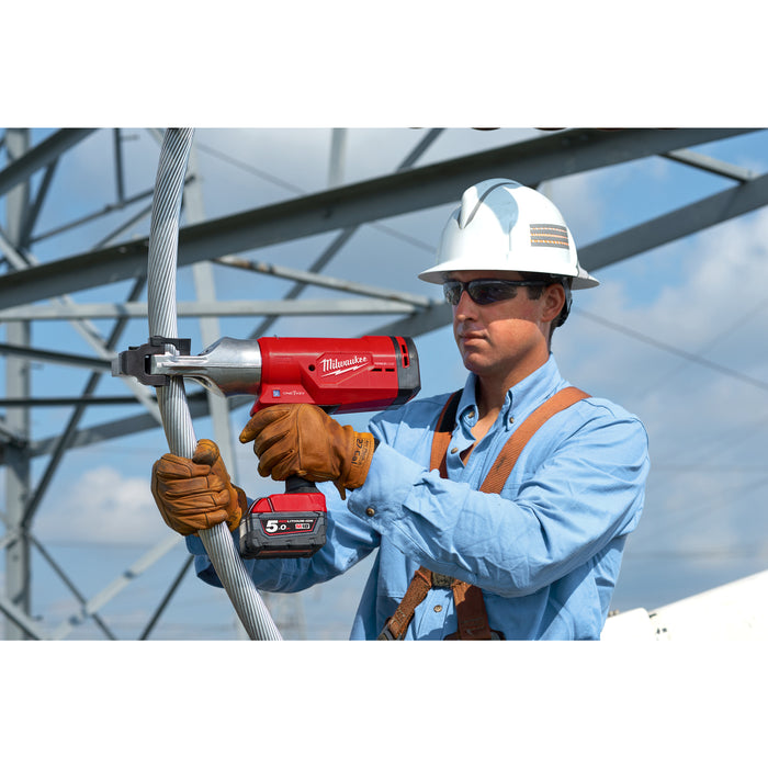 Milwaukee M18HCC45-522C 18V FORCE LOGIC Hydraulic 44mm Cable Cutter, 1x 5.0Ah Battery, 1x 2.0Ah Battery, Charger & Case