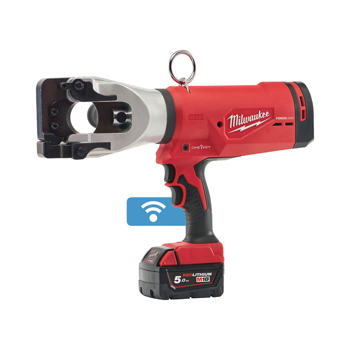 Milwaukee M18HCC45-522C 18V FORCE LOGIC Hydraulic 44mm Cable Cutter, 1x 5.0Ah Battery, 1x 2.0Ah Battery, Charger & Case