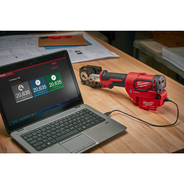Milwaukee M18HCCT-201C 18V FORCE LOGIC Hydraulic Cable Crimper, 1x 2.0Ah Battery, Charger & Case