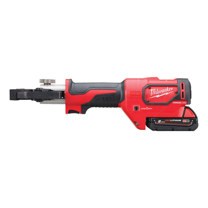 Milwaukee M18HCCT-201C 18V FORCE LOGIC Hydraulic Cable Crimper, 1x 2.0Ah Battery, Charger & Case
