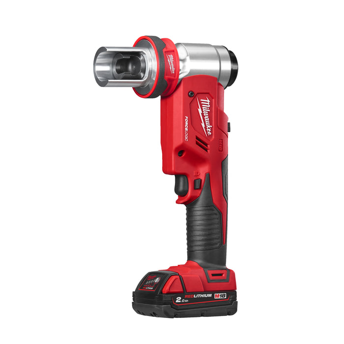 Milwaukee M18HKP-201CA 18V FORCE LOGIC Hydraulic Knockout Punch with Dies, 1x 2.0Ah Battery, Charger & Case