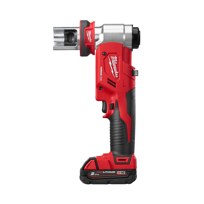 Milwaukee M18HKP-201CA 18V FORCE LOGIC Hydraulic Knockout Punch with Dies, 1x 2.0Ah Battery, Charger & Case