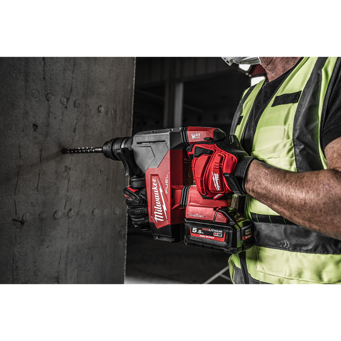 Milwaukee M18ONEFHPX-552X 18V FUEL ONE-KEY 32mm SDS+ Hammer Drill with FIXTEC Chuck, 2x 5.5Ah Batteries, Charger & Case - westbasedirect.com