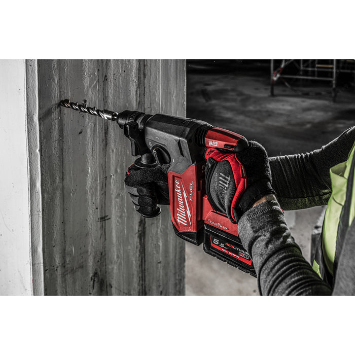Milwaukee M18ONEFHX-552X-552X 18V FUEL ONE-KEY 26mm SDS+ Hammer Drill with FIXTEC Chuck, 2x 5.5Ah Batteries, Charger & Case - westbasedirect.com