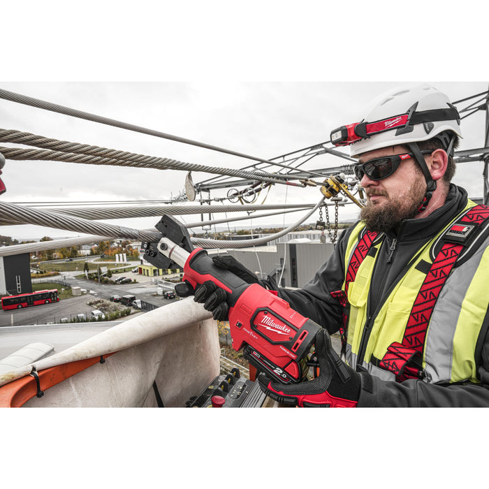 Milwaukee M18ONEHCC-201C ACSR SET 18V FORCE LOGIC Hydraulic 35mm Cable Cutter, 1x 2.0Ah Battery, Charger & Case