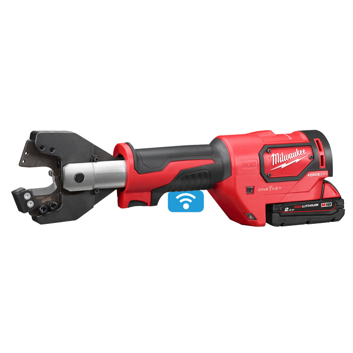Milwaukee M18ONEHCC-201C ACSR SET 18V FORCE LOGIC Hydraulic 35mm Cable Cutter, 1x 2.0Ah Battery, Charger & Case