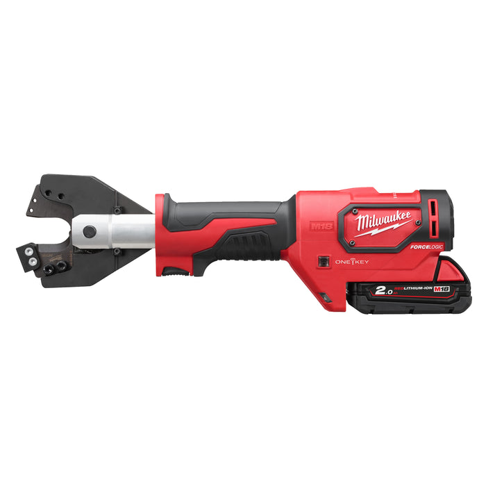 Milwaukee M18ONEHCC-201C ACSR SET 18V FORCE LOGIC Hydraulic 35mm Cable Cutter, 1x 2.0Ah Battery, Charger & Case
