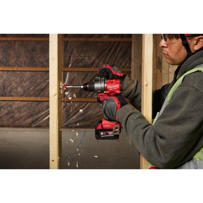 Milwaukee M18ONEPD3-502X 18V FUEL ONE-KEY Percussion Drill, 2x 5.0Ah Batteries, Charger & Case - westbasedirect.com