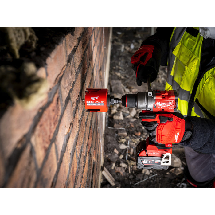 Milwaukee M18ONEPD3-502X 18V FUEL ONE-KEY Percussion Drill, 2x 5.0Ah Batteries, Charger & Case - westbasedirect.com