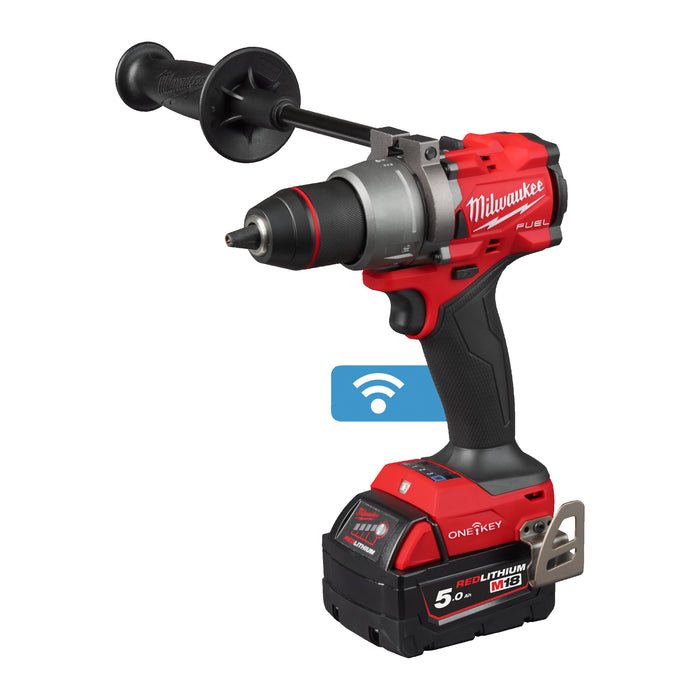 Milwaukee M18ONEPD3-502X 18V FUEL ONE-KEY Percussion Drill, 2x 5.0Ah Batteries, Charger & Case - westbasedirect.com
