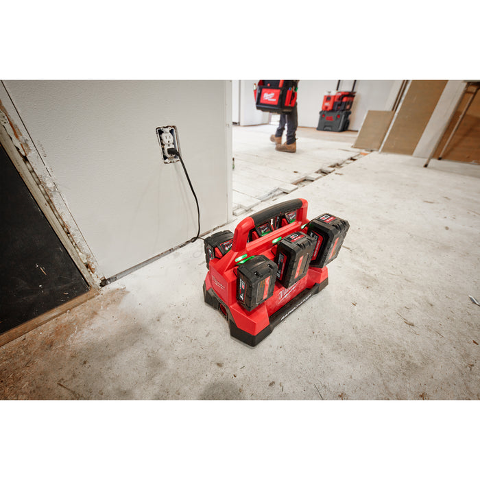 Milwaukee M18PC6 6-Bay 18V PACKOUT Compatible Charger 240V - westbasedirect.com