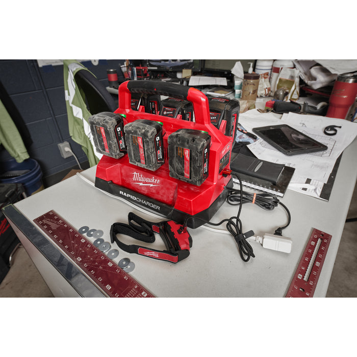 Milwaukee M18PC6 6-Bay 18V PACKOUT Compatible Charger 240V - westbasedirect.com