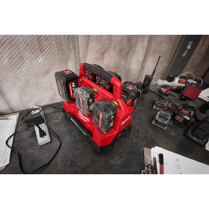 Milwaukee M18PC6 6-Bay 18V PACKOUT Compatible Charger 240V - westbasedirect.com
